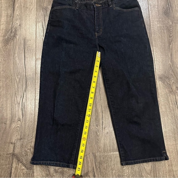 New Lauren Ralph Lauren Womens Jeans 10 Classic Mid Calf Cropped Dark Wash NWOT - Picture 7 of 13